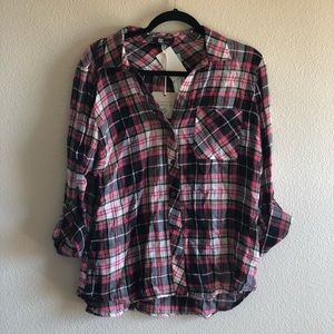 NWT Pink and Black Flannel